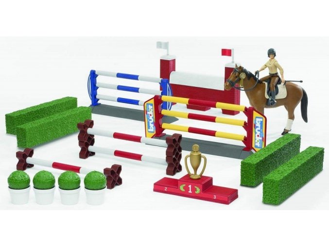 BRUDER 62530 Bworld Překážky, kůň, figurka