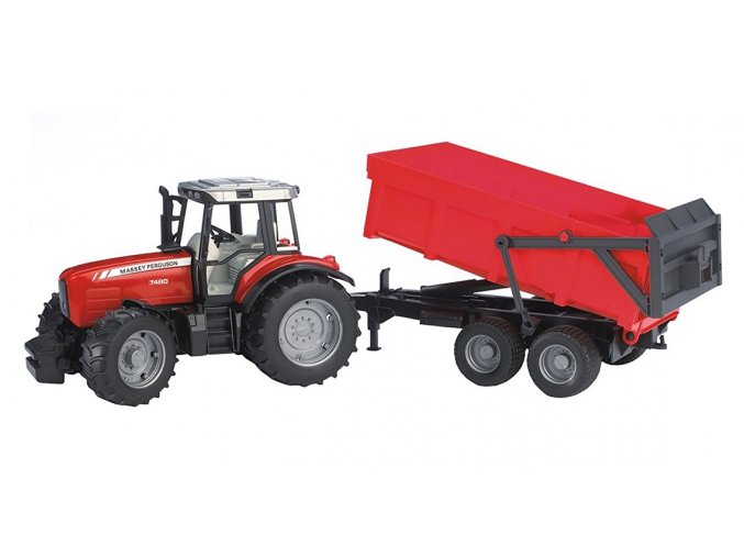 BRUDER 2045 Traktor Massey Ferguson 7480 s valníkem