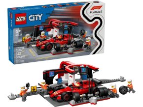 LEGO® City 60443 Zastávka v boxech F1® a personál s vozem Ferrari