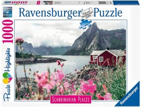 Ravensburger puzzle Skandinávie Lofoty, Norsko 1000 dílků