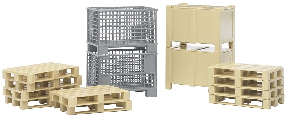 BRUDER 2415 Logistický set palety a bedny