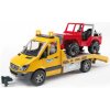 BRUDER 2535 Odtahovka Mercedes Benz s Jeepem