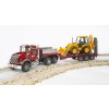 BRUDER 2813 MACK GRANIT návěs a bagr JCB 4CX