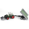 BRUDER 1999 Traktor Fendt 209S s předním nakladačem a přívěsem