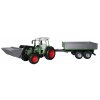 BRUDER 1999 Traktor Fendt 209S s předním nakladačem a přívěsem