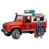 BRUDER 2596 Land Rover Defender Hasiči s figurkou hasiče