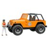 BRUDER 2542 Závodní Jeep Cross Country oranžový se závodníkem