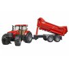 BRUDER 3099 Traktor CASE IH Puma CVX 230 se sklápěcím vozem Krampe