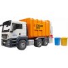 BRUDER 3762 Nákladní auto MAN TGS popelářské bílo-oranžové