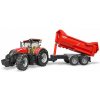 BRUDER 3199 Traktor CASE IH Optum 300 CVX s návěsem