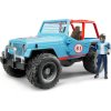 BRUDER 2541 Závodní Jeep Cross Country modrý se závodníkem