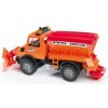 Bruder 2572 MB unimog pro zimní práce s radlicí