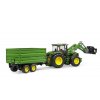 BRUDER 3055 Traktor John Deere 7930 s nakladačem a vlekem6