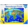 Ravensburger Velká mapa světa 200 dílků