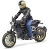 BRUDER 63050 BWORLD Motocykl Scrambler Ducati Cafe Racer s jezdcem