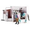 BRUDER 62506 Stáj pro koně s jezdkyní, figurkou koně a příslušenstvím