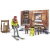 Bruder 63102 BWORLD Horská chata s figurkou a skútrem