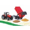 BRUDER 2045 Traktor Massey Ferguson 7480 s valníkem4