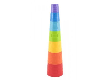 technotoys kubus farebna pyramida skladacka 7ks
