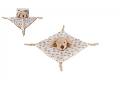TEDDIES Pes hrkajúca plyšová dečka mojkačik 25 cm