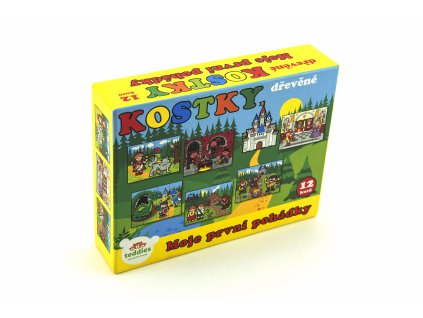 TEDDIES Moje prvé pohádky drevené kocky 12ks