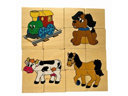 Dřevěné puzzle pro nejmenší