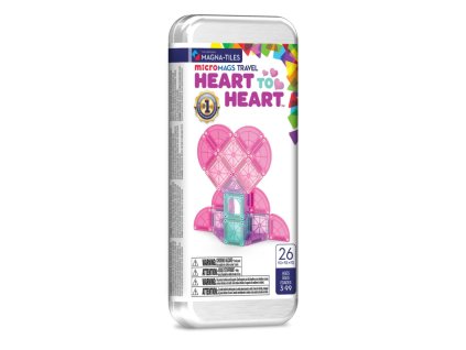 MAGNA-TILES Magnetická stavebnice microMAGS Heart to Heart Travel Set 26 dílů