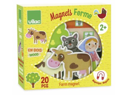 Vilac | Dřevěné magnetky Farma 20 ks