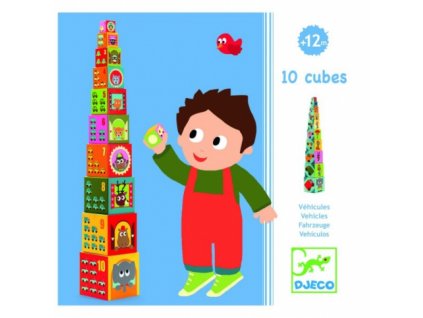 Djeco | Věž z kostek Dopravní prostředky