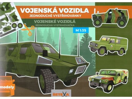 betexa vystrihovanky vojenska vozidla
