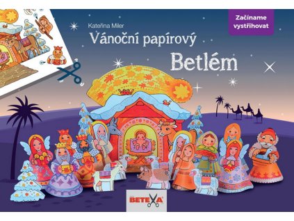 betexa vystrihovanky vanocni papirovy betlem