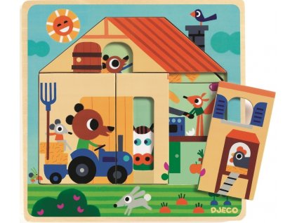 DJ01486 djeco trivrstve puzzle na statku