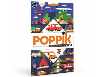 DIS012 poppik samolepkovy plakat dopravni prostredky