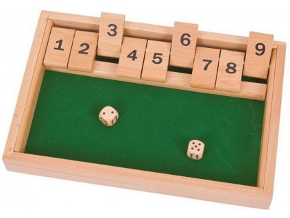 BJ150 bigjigs drevena hra v kostky shut the box