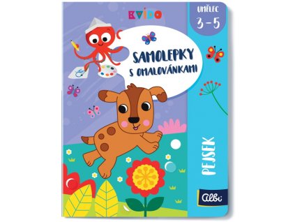 98414 Kvído samolepky s omalovánkami pejsek