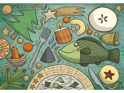 Pohlednice A6 duch Vánoc