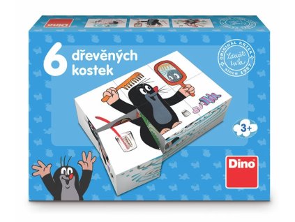 643147 dřevěné licenční kostky krtek