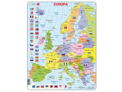 122228 edu puzzle evropa politická mapa