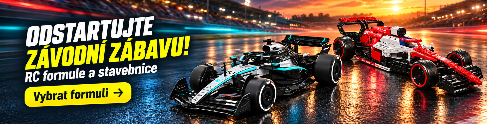 RC formule 1 Mercedes-AMG na závodním okruhu hrackyzadobrekacky.