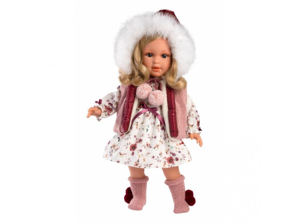 Realistická panenka Lucia s měkkým látkovým tělem - 40 cm 54037
