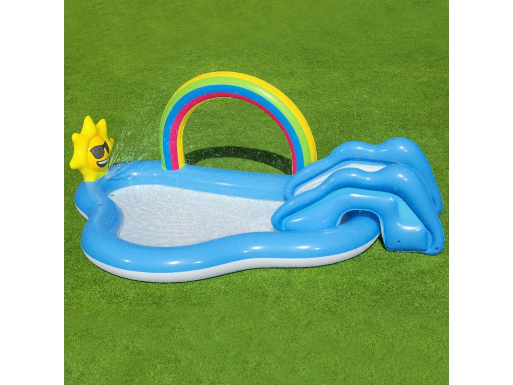 Nafukovací klouzačka s brouzdalištěm Rainbow 257 x 145 x 91 cm BESTWAY