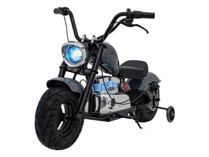 Elektrická motorka Chopper Warrior šedá