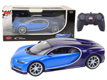 Modré RC auto Bugatti Veyron Chiron 1:14