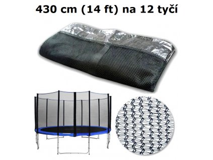 Ochranná síť na trampolínu 430 cm (14 ft) na 12 tyčí