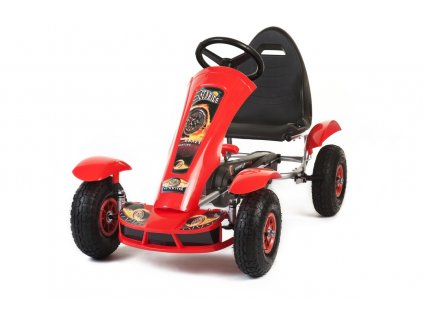 Šlapací čtyřkolka Go-Kart F618 červená