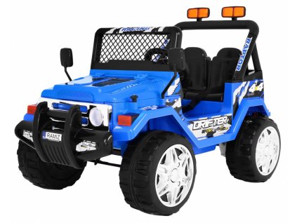 Elektrické autíčko Jeep Raptor, EVA kola, 2.4GHz modré