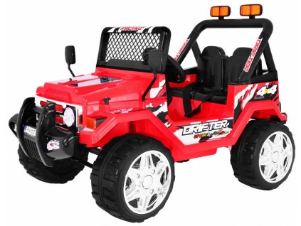 Elektrické autíčko Jeep Raptor, EVA kola, 2.4GHz červené
