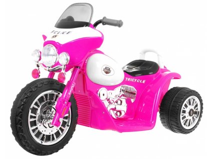 Dětská elektrická motorka Harley 6V růžová