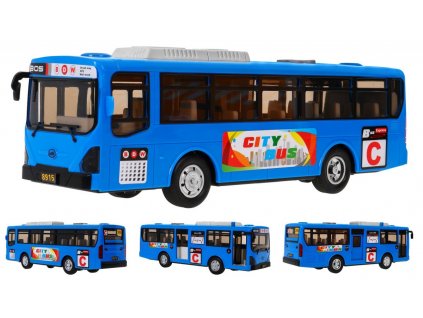 Velký hrací školní autobus modrý