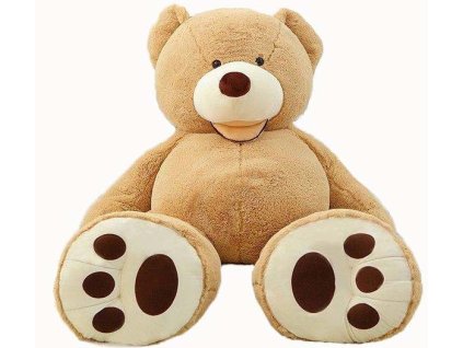 Velký medvěd XXL plyšák 140 cm světle hnědý